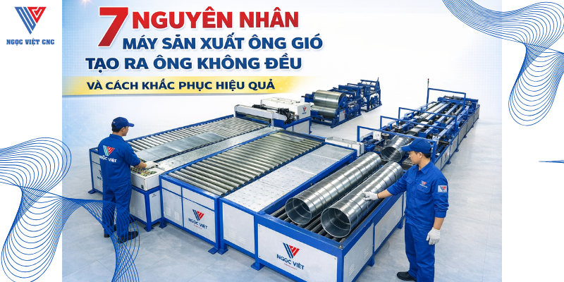 7 NGUYÊN NHÂN MÁY SẢN XUẤT ỐNG GIÓ TẠO RA ỐNG KHÔNG ĐỀU VÀ CÁCH KHẮC PHỤC HIỆU QUẢ