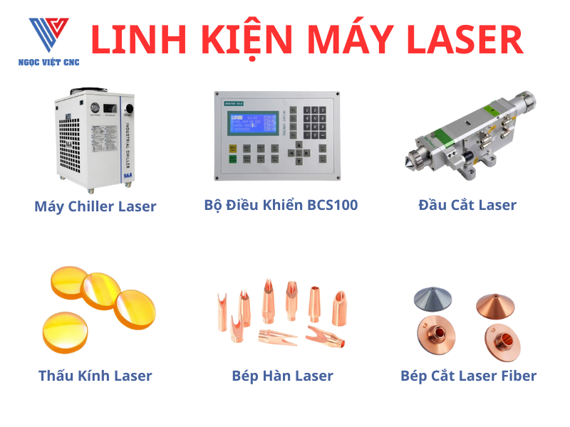 Top 9 Phụ Kiện Máy Cắt Laser Quan Trọng Nhất Cho Máy Cắt Laser Fiber CNC – Ngọc Việt CNC